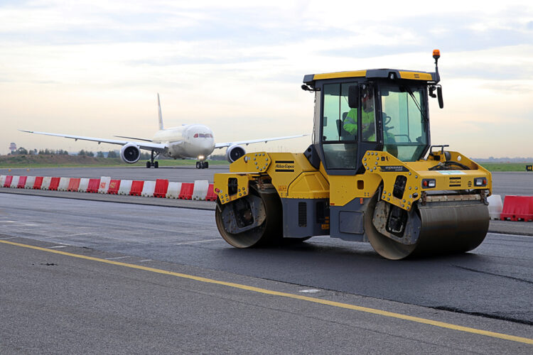 Rome Fiumicini Airport is testing a new asphalt