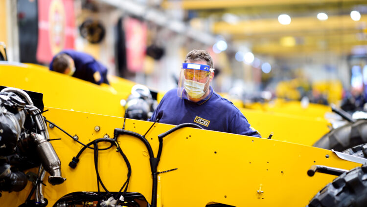 JCB has partially restated production at five of its UK factories