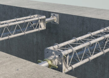 Tetrashor can be used in dead shoring, façade retention, propping and needling and supporting precast concrete bridge beams