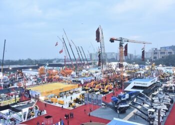 A previous staging of the bauma CONEXPO INDIA exhibition pic: Messe Munchen