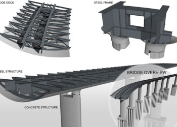 Models for steel and concrete work as well as complete deck and steel frames were added to the library (photo courtesy Italferr)