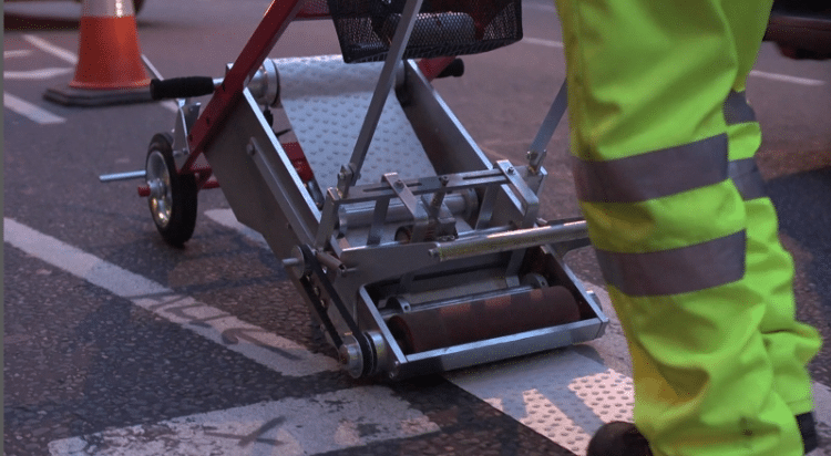 Hitting the mark: temporary tape markings with WJ’s Contramark II road safety system