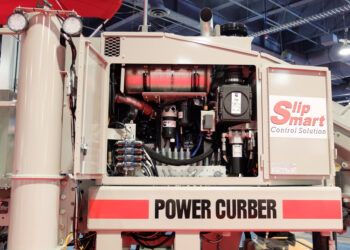 Access for maintenance has been improved for the new 5700-D slipformer from Power Curbers