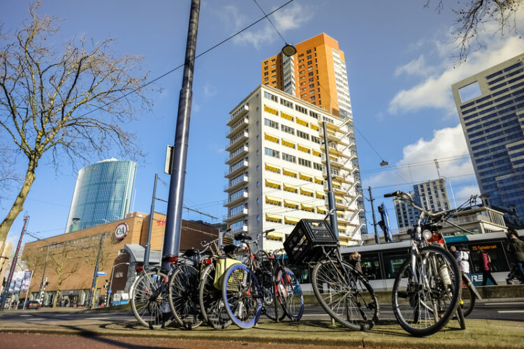 Some Rotterdam bicycles not socially distancing (photo © Marcelmaaktfotoos/Dreamstime)
