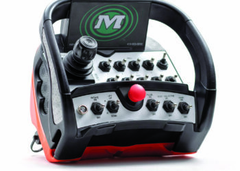 The new self-propelled wireless dowel pin drill features a remote control