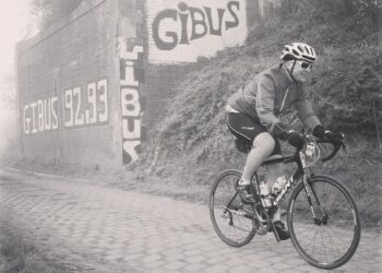 Tyler Golly in north- eastern France and on the cobbles of the Paris-Roubaix Challenge in 2017 © Tyler Golly