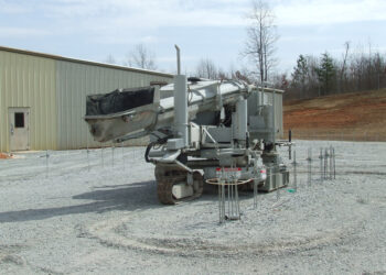 Concrete slipforming equipment has long been equipped with machine control systems and this technology is now fitted to smaller units for kerbing also