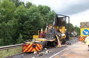 One of Amey's roadworks vehicles are driven into every four months or so