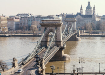 The Szechenyi Chain Bridge over the River Danube between Buda and Pest (photo © Tuulijumala/Dreamstime)