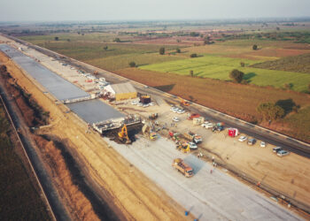 From the air, the size of the operation can be appreciated