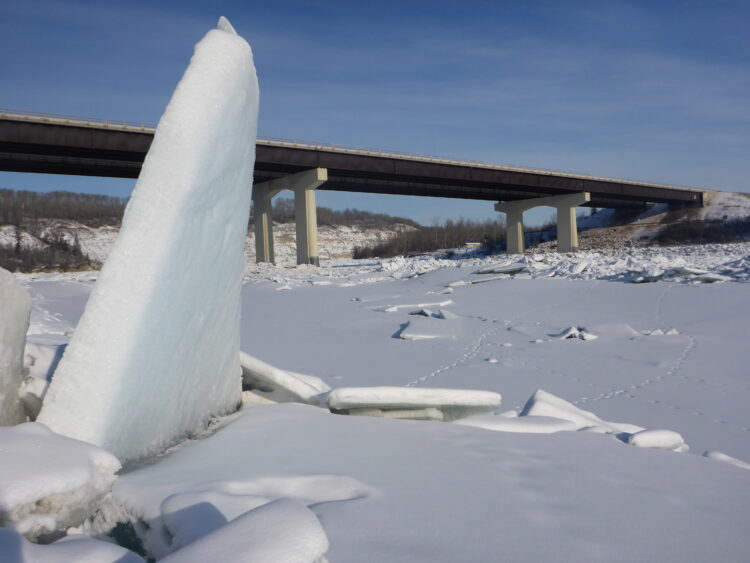 Better connections coming for Highway 60, seen here as it passes over the North Saskatchewan River, and the nearby town of Devon (image: David Arminas/World Highways)