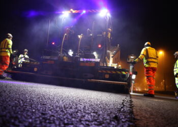 Three sections of road have been surfaced - a standard bitumen, Total Styrelf eXtreme 100 and Total Styrelf Long Life