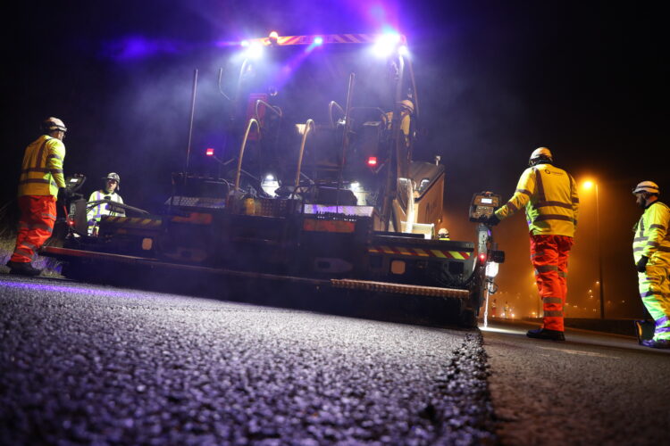 Three sections of road have been surfaced - a standard bitumen, Total Styrelf eXtreme 100 and Total Styrelf Long Life