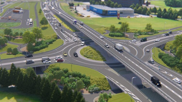 Western Tartu Bypass, second stage: 2.5km of state roads rebuilt, 2km of city roads reconstructed and 2.4km of new city streets (image courtesy Transpordiamet/Estonian Transport Administration)