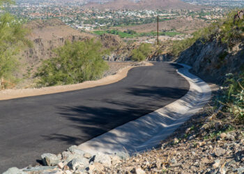 The construction of the drainage channels was one of the tricky portions of the job