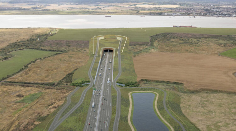 Around 23km of new road will connect the longest road tunnel in the UK to the country’s strategic road network (image courtesy Highways England)