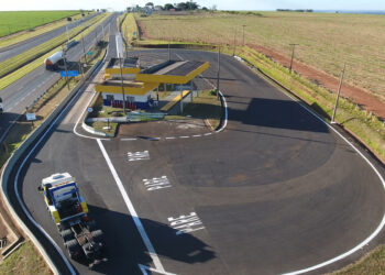 An HS-WIM site near Orlandia in the state of Sao Paulo and run by Entrevias Concessionária de Rodovias which operates the Centro-Oeste Paulista highways (image courtesy FiscalTech)