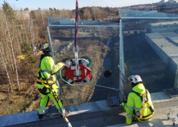 A panel weighs less than half that of a similarly sized glass sheet