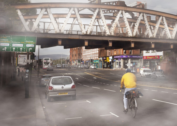 The fog clears in Glasgow: Q-Free is helping improve cycling safety (image © Jaume Juncadella/Dreamstime)