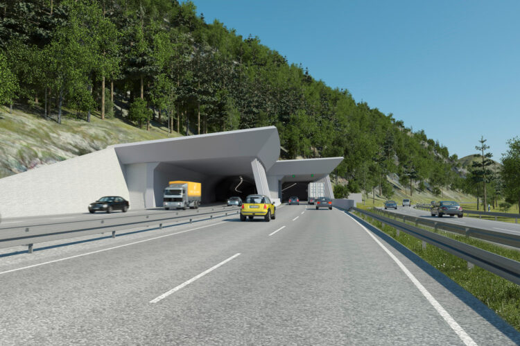 Completion of the Auerberg Tunnel is expected in 2023 (image © Rakete GmbH mit ABD Südbayern - Rakete GmbH with Southern Bavaria Highway Authority)