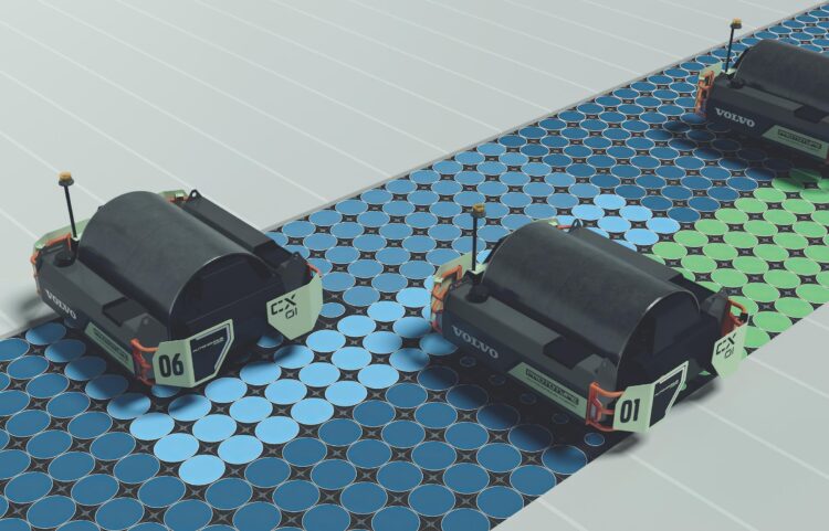 Volvo CE’s concept design for an autonomous single drum asphalt compactor