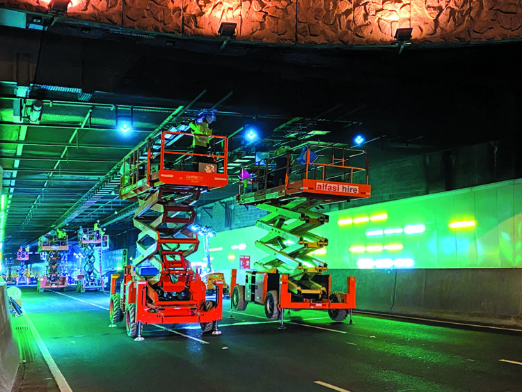 The L4D series from Lumitex are whiter and brighter than the old sodium lights, making passage through tunnels easier and safer for drivers (image courtesy EastLink)