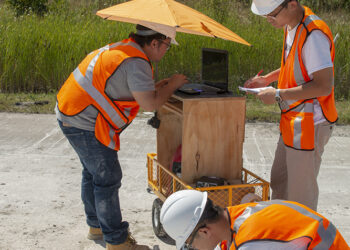 The sensors are helping the Indiana Department of Transportation to more precisely determine when new concrete pavement is ready to handle heavy traffic - images courtesy of Purdue University/Erin Easterling