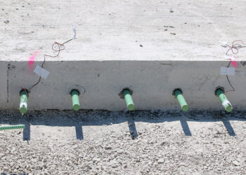 The sensors are helping the Indiana Department of Transportation to more precisely determine when new concrete pavement is ready to handle heavy traffic - images courtesy of Purdue University/Erin Easterling