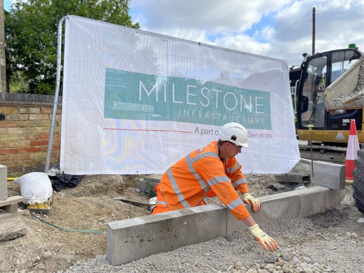 Milestone Infrastructure has successfully trialled a cement-free concrete as part of road widening work in Cambridge