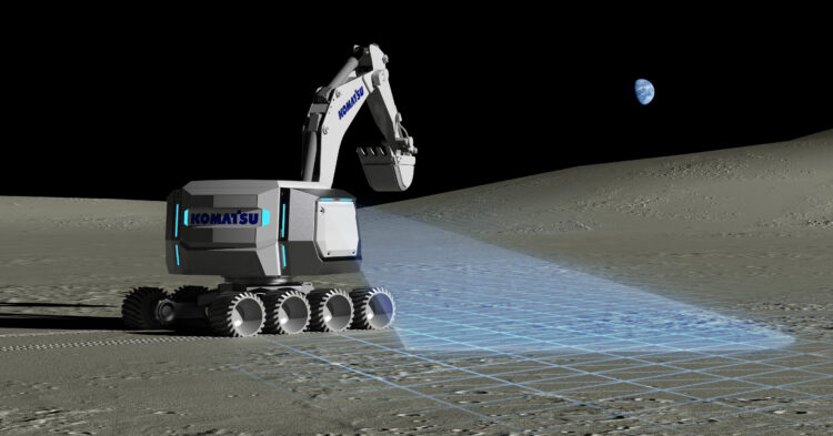 Komatsu is now working on autonomous construction machines for use in space