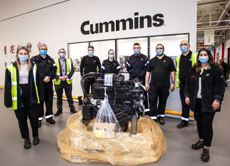 Cummins has set a production milestone at its plant in Darlington in the UK