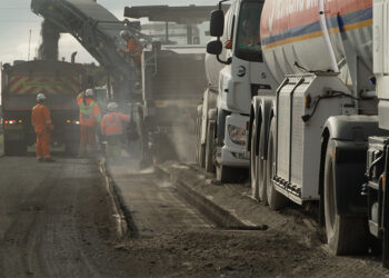Stabilised Pavements recycled the base course and binder course of this stretch pf the A1 in North East England, adding graphene to the remixed material in a bid to improve the performance of the pavement