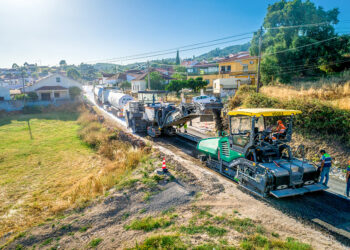 The mixed material was fed straight into the Vögele paver