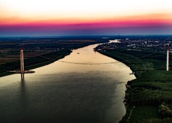 Romania’s Braila Bridge will provide an important link when complete – image © courtesy of Webuild