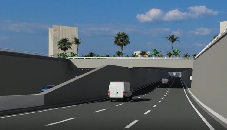 A new cut and cover tunnel project is being built in Ivory Coast