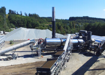 The first use of a new MARINI-ERMONT TSX plant was for a TSX 28 unit, which provided mix for a highway project in France in 2021