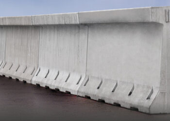 The anchored REBLOC 185A precast concrete barrier offers the best protection against errant vehicles