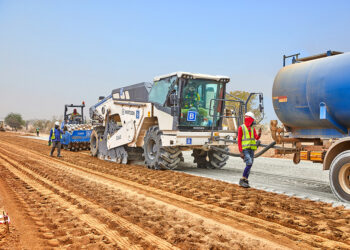A recycling train supplied by Wirtgen has been able to carry out the road works in situ