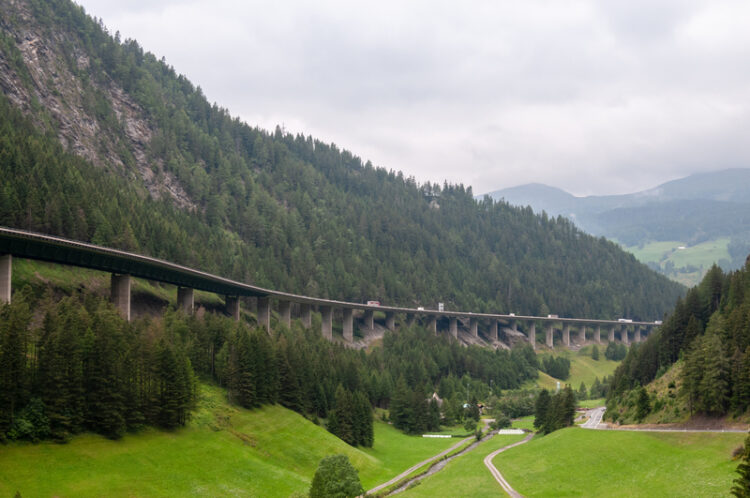 The Brenner A13 rises through the Tyrol in Austria (© Goldilock Project/Dreamstime)