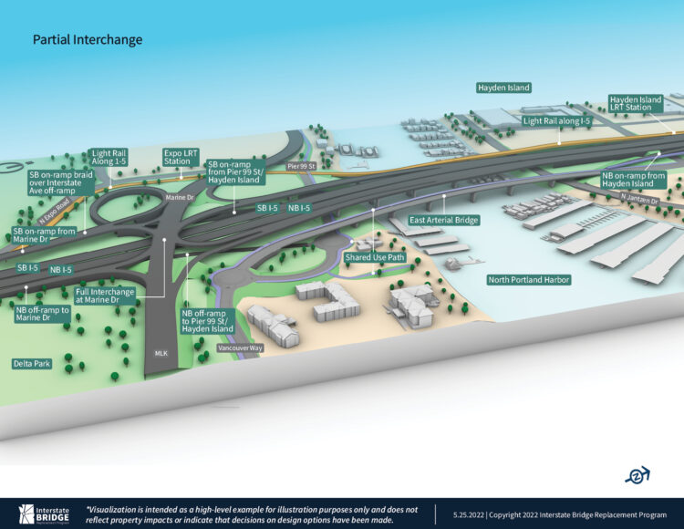 The proposal will be built to the latest seismic standards (image courtesy Interstate Bridge Replacement Program)