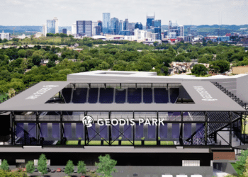 The new GEODIS Park Soccer Stadium and Entertainment Fairgrounds in Nashville, TN, were built by Mortenson using DCW technology