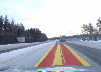 The AHEAD solution from Klimator can detect the road condition, in real-time, 25m ahead of a vehicle (image courtesy Klimator)