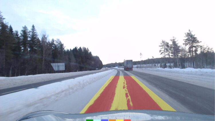 The AHEAD solution from Klimator can detect the road condition, in real-time, 25m ahead of a vehicle (image courtesy Klimator)
