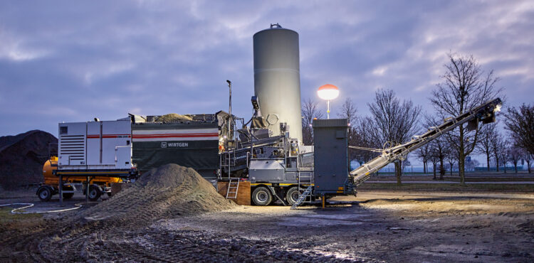 Wirtgen's new KMA240i road materials recycling system offers onsite efficiency