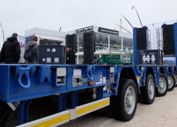 Key to Goldhofer’s new trailer designs is its new tyre