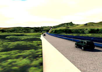 The BEUMER Overland Layouting Tool generates a digital 3D model of the conveyor in the virtual landscape during project planning – almost automatically