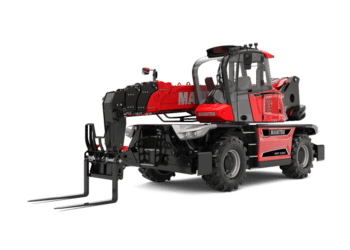 Introducing Manitou’s all-electric MRT 2260E battery powered 360 degree telehandler