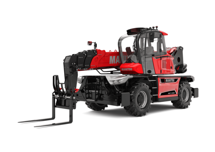 Introducing Manitou’s all-electric MRT 2260E battery powered 360 degree telehandler