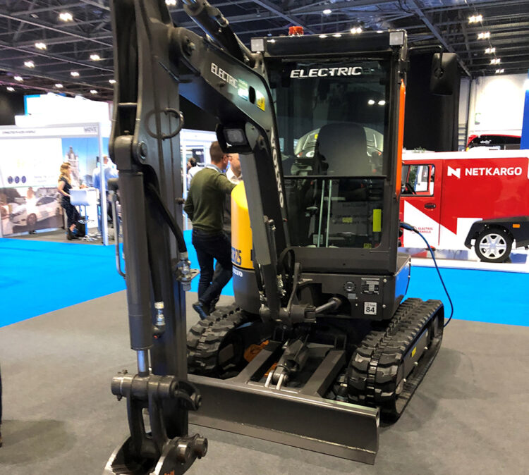 Volvo CE’s reduced tail swing ECR25, a 2.5tonne excavator, was on display at MOVE