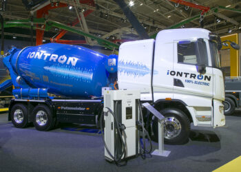Based on a SANY electric chassis, the iONTRON eMixer is 100% electrically powered